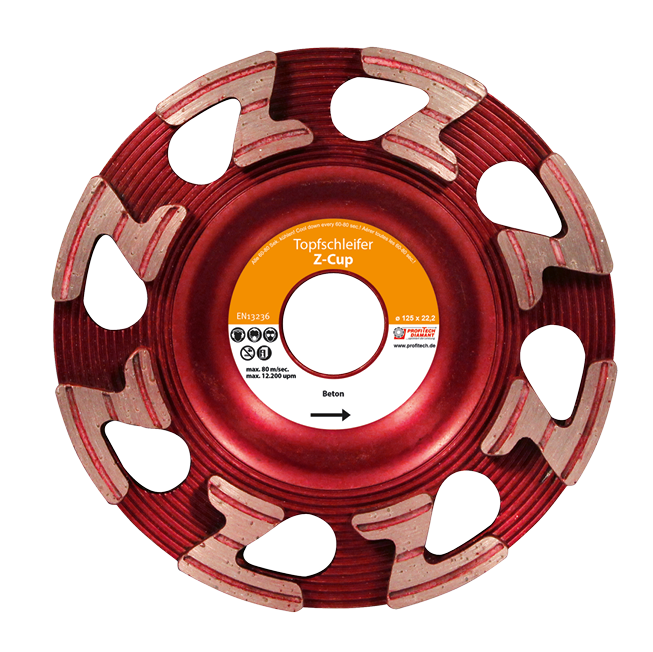 Profitech Z-Cup komschijf Diamant met Z-segmenten voor beton en natuursteen