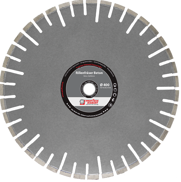 Profitech voegenfrees beton en gewapend beton 300-400 mm