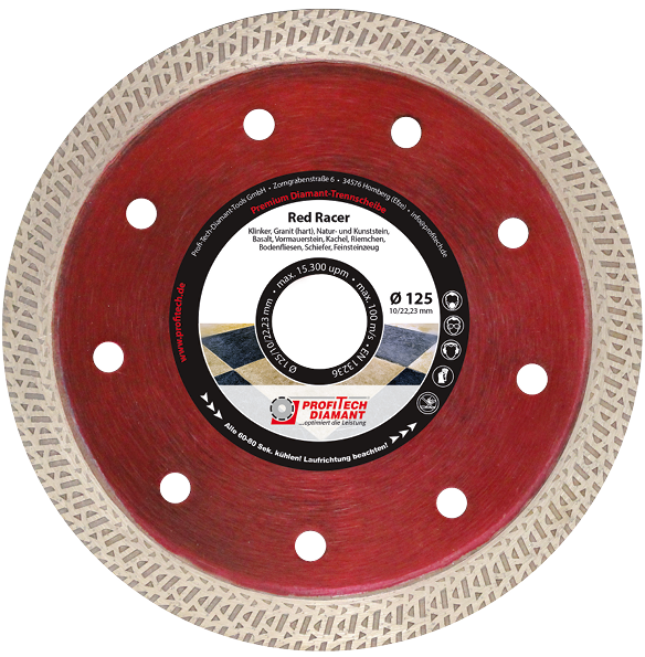 Profitech Red Racer diamant slijpschijf voor natuursteen en porcellanato