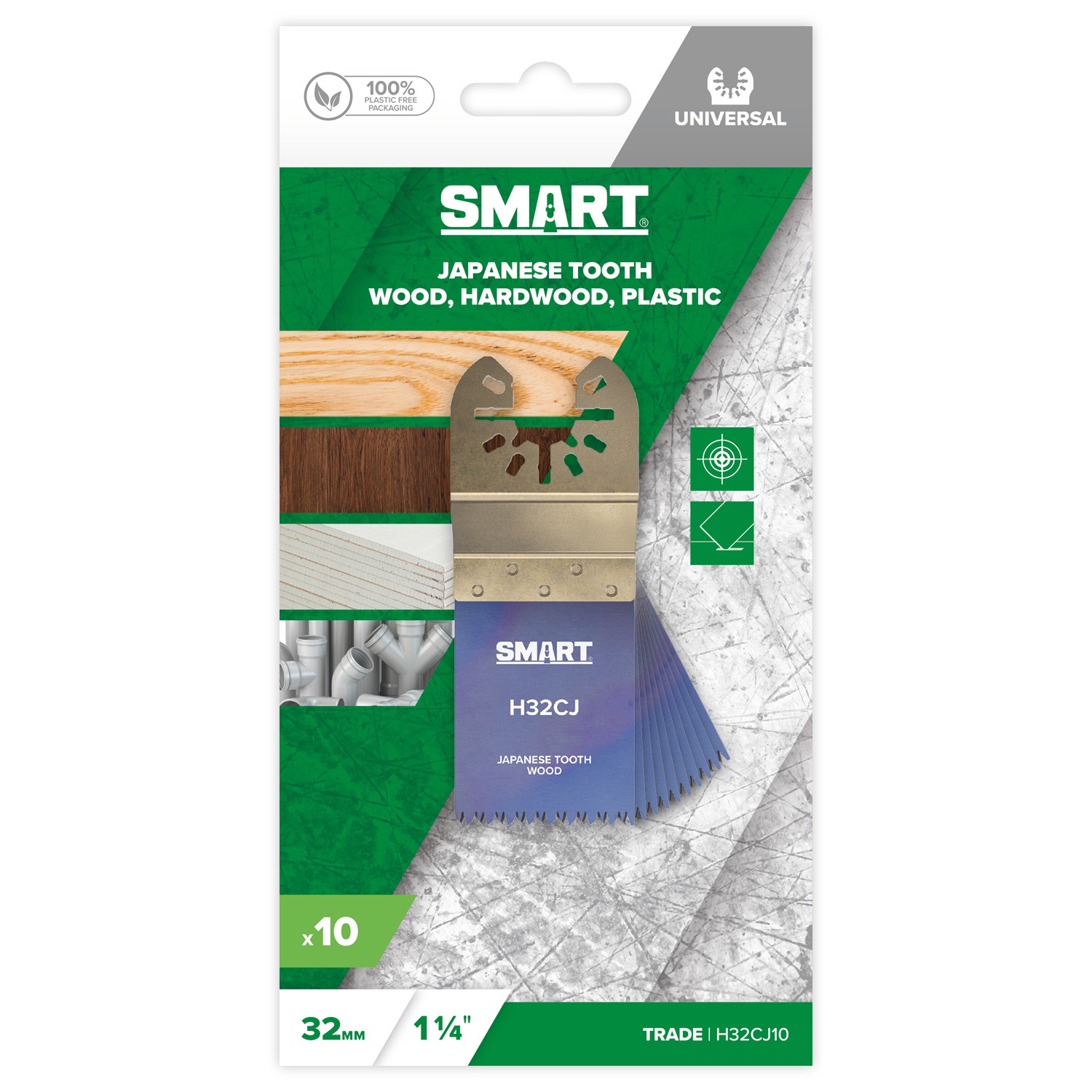 SMART 32mm Japanese Tooth Blade – 10 stuks multitoolbladen