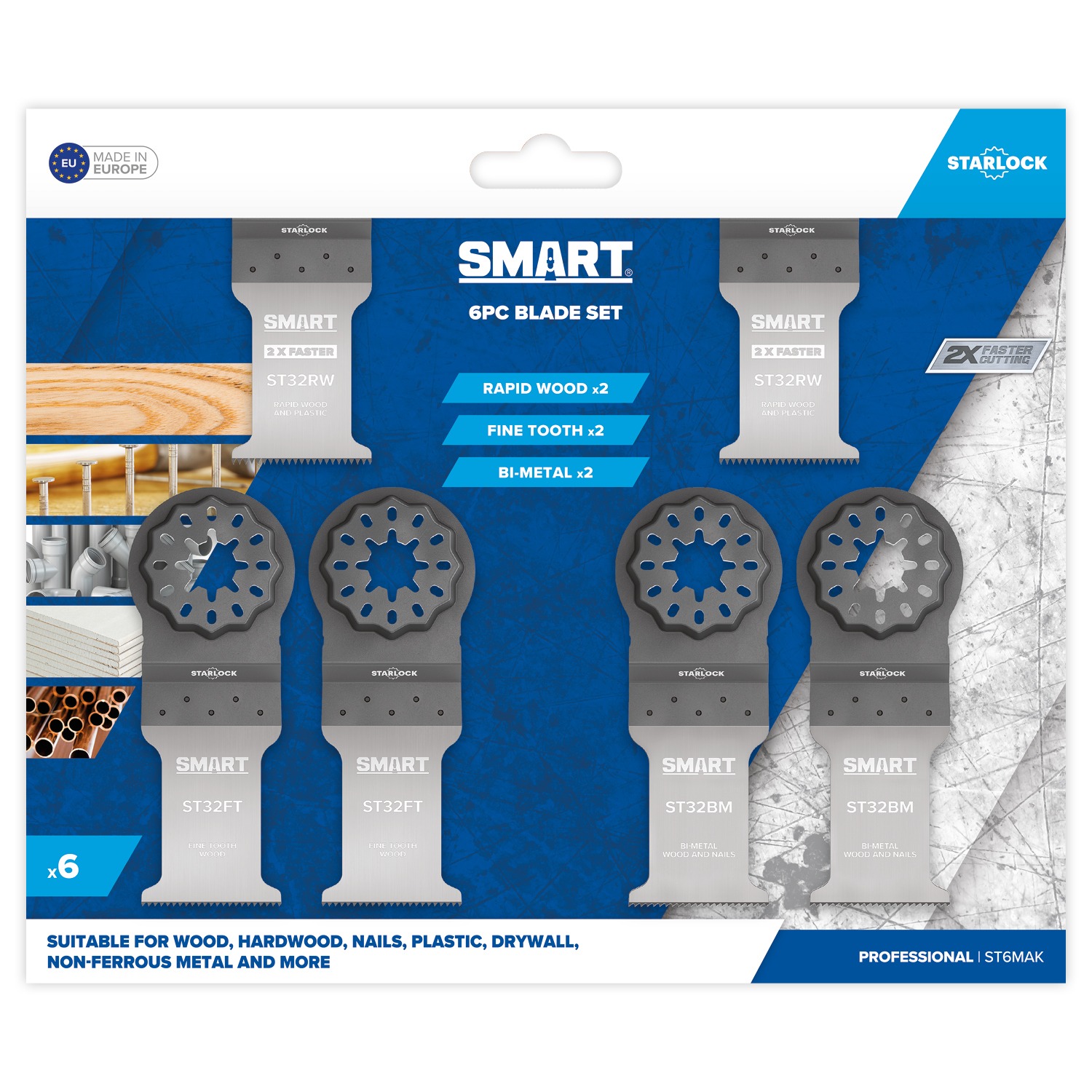 SMART 6-delige Starlock Blade Set – Professionele Multitool Zaagbladen