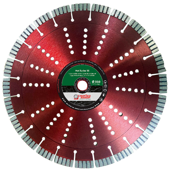 Profitech Hot Turbo 15 diamant doorslijpschijf met turbo-segmenten