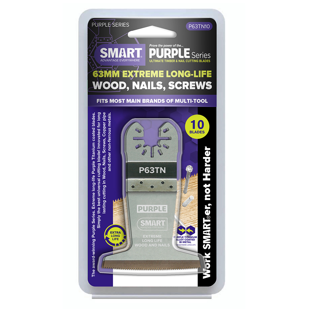 SMART 63mm Bi-Metal Blade – Titanium Multitoolblad (10 stuks)