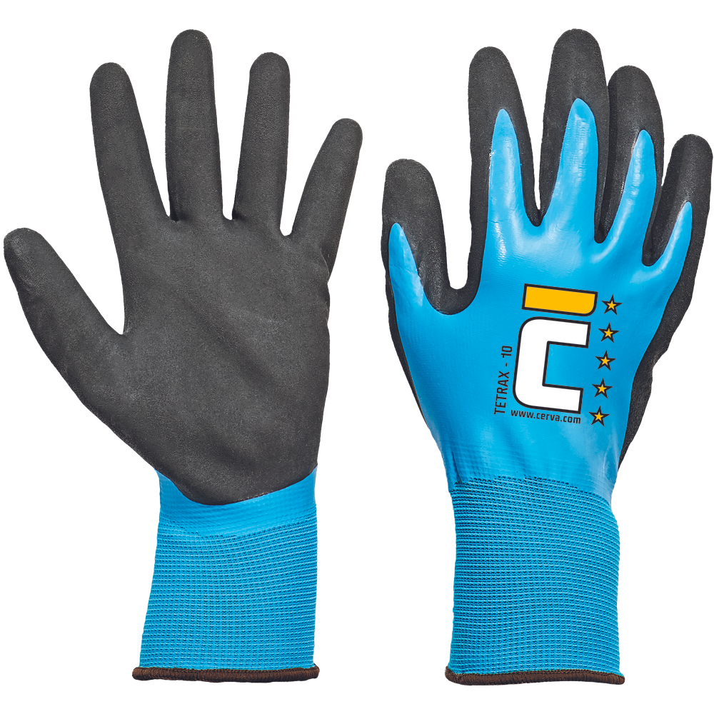 CERVA TETRAX handschoenen latex coating nylon 13G