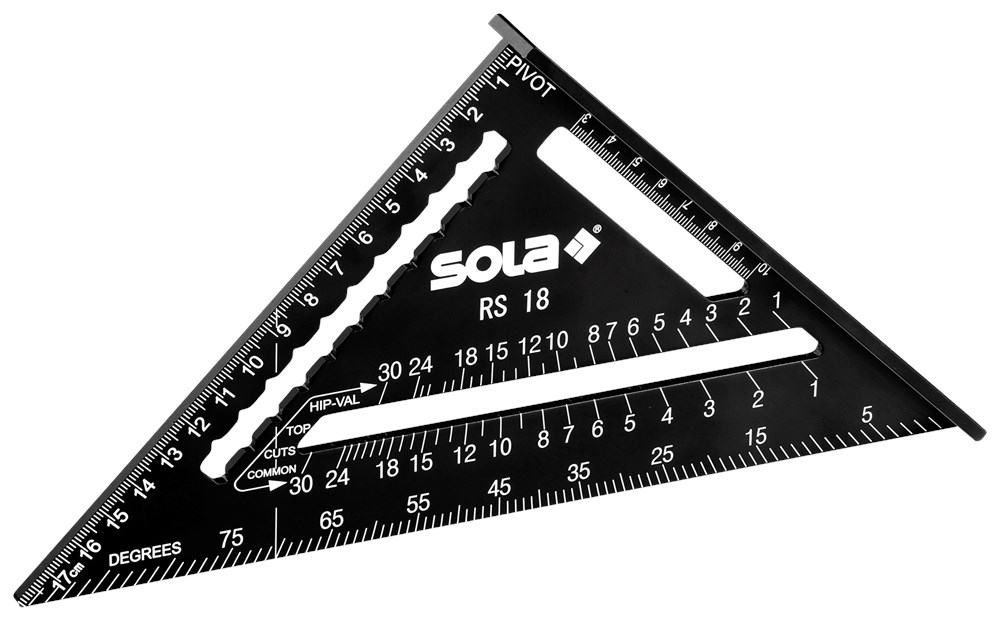sola rs 18 spantenwinkelhaak aluminium zwart 185 mm
