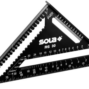 sola rs 30 spantenwinkelhaak aluminium zwart 300 mm