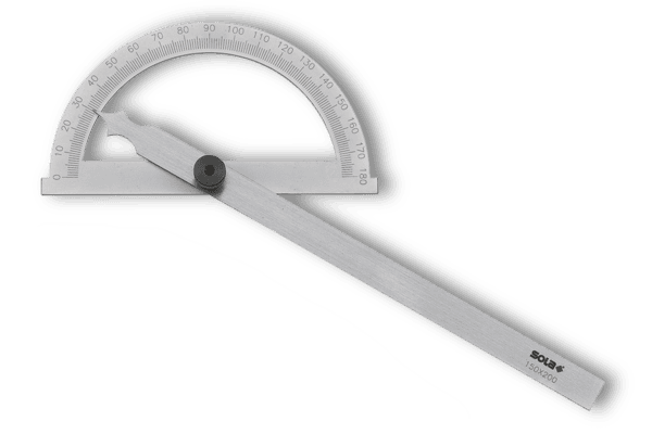 sola gr 200 gradenboog 200x150 mm staal verchroomd met schaalverdeling