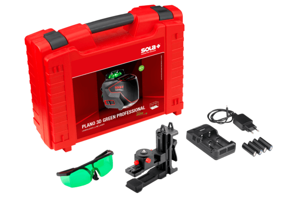 sola plano 3d green professional lijnlaser met accessoires