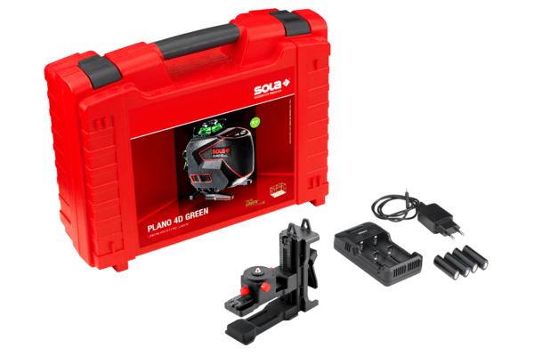 sola plano 4d green lijnlaser met 360 graden laserlijnen en accessoires